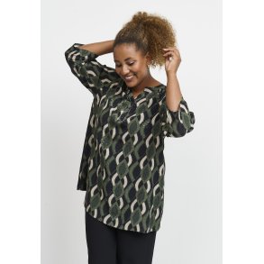 Pont Neuf - Francy Skjorte Bluse - Forest Green