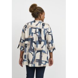 Pont Neuf - Francy Tea Skjorte Bluse - Stell Blue