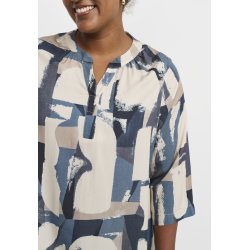 Pont Neuf - Francy Tea Skjorte Bluse - Stell Blue