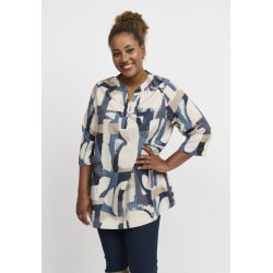 Pont Neuf - Francy Tea Skjorte Bluse - Stell Blue