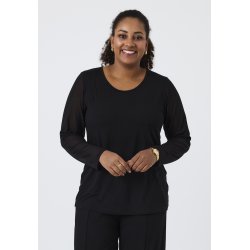 Pont Neuf - Enna Bluse - Mesh �rmer - Black