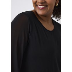 Pont Neuf - Enna Bluse - Mesh �rmer - Black