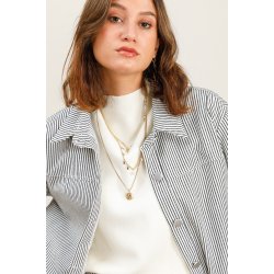 Jakke - M�lkedrenge stribet