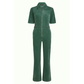 King Louie - Garbo Zip Jumpsuit Corduroy Matcha green