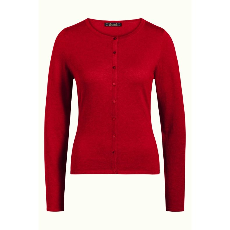 King Louie - Cardi Roundneck Cocoon - Icon red 