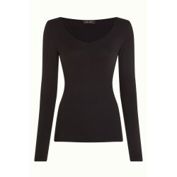 King Louie - Carice V top Uni Rib - Sort