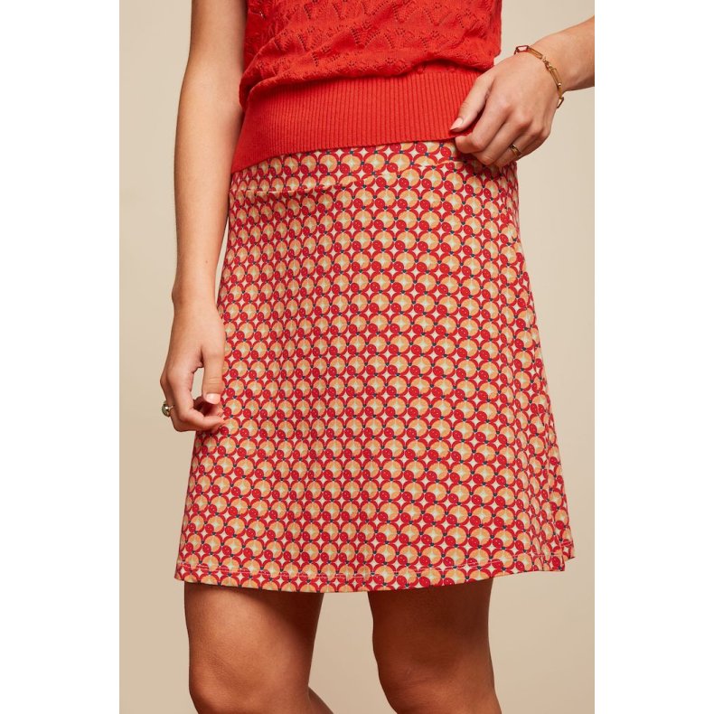 King Louie - Border Skirt Rowe - Fiery red