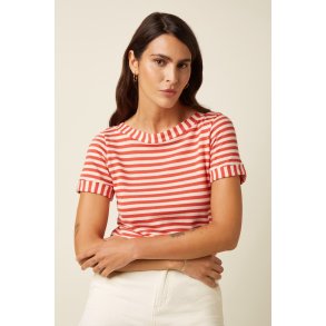 King Louiw - Boatneck Top Chopito Stripe -Summer Fig