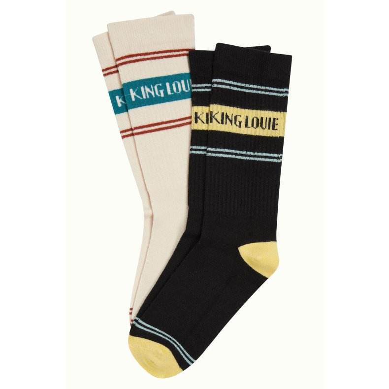 King Louie - Socks 2-Pack Logo - Cream