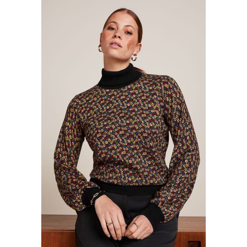 King Louie - Rollneck Bell Top Flaminga - Black