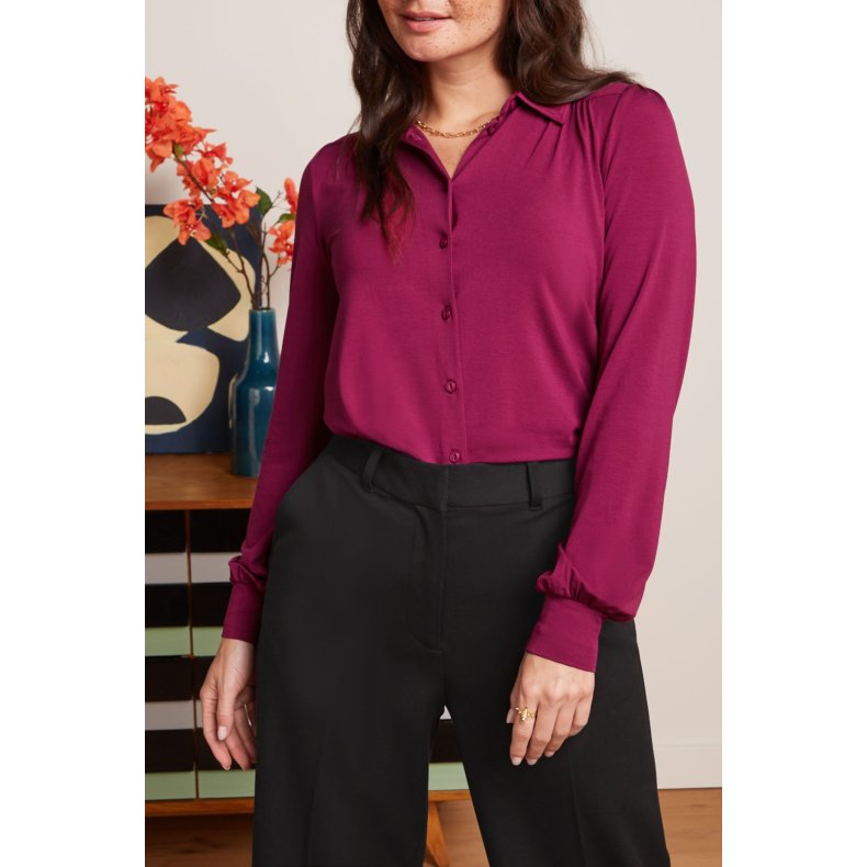 King Louie - Carina Blouse Ecovero Light - Wild Fuchsia 