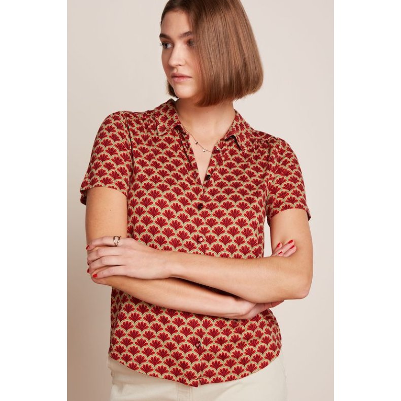 King Louie - Maisie Blouse Touche - True Red