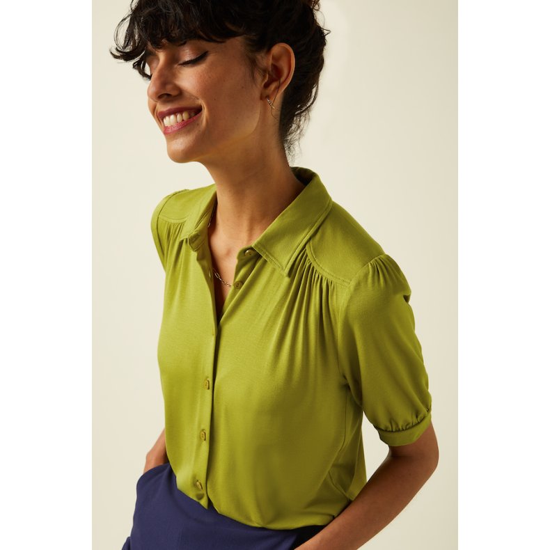 King Louie - Carina Blouse Viscose Light - Green Envy