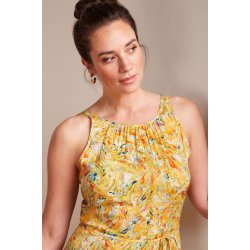 King Louie - Hazel Dress Laundrey - Cream Gold Yellow