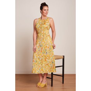 King Louie - Hazel Dress Laundrey - Cream Gold Yellow