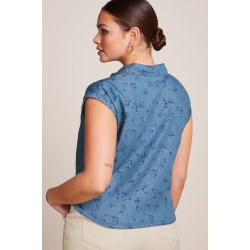 King Louie - Knot Blouse Coco - Moonlight Blue