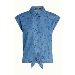 King Louie - Knot Blouse Coco - Moonlight Blue