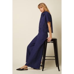 King Louie - Ethel Pants Brava Broderie - Beacon Blue