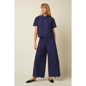 King Louie - Ethel Pants Brava Broderie - Beacon Blue