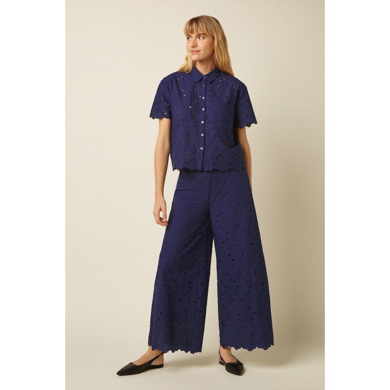 King Louie - Ethel Pants Brava Broderie - Beacon Blue
