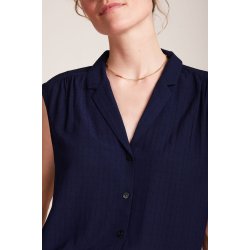 King Louie - July Blouse Tortoise - Evening Blue