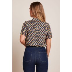King Louie - Maisie Blouse Pebble Woven - Beacon Blue