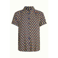 King Louie - Maisie Blouse Pebble Woven - Beacon Blue