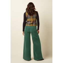 King Louie - Bianca Gilet Caroll Check Vest - Golden Brown