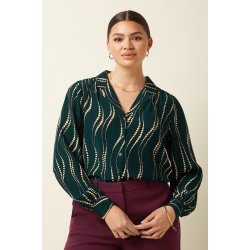 King Louie - Bella Blouse Twirl - Pine green