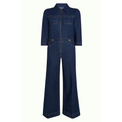 King Louie - Zip Jumpsuit Onyx Denim - Deep Blue
