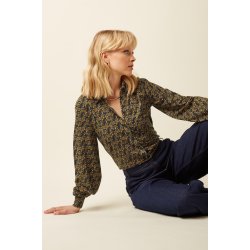 King Louie - Maisie Blouse Mirth Jersey - Rhodonite Blue