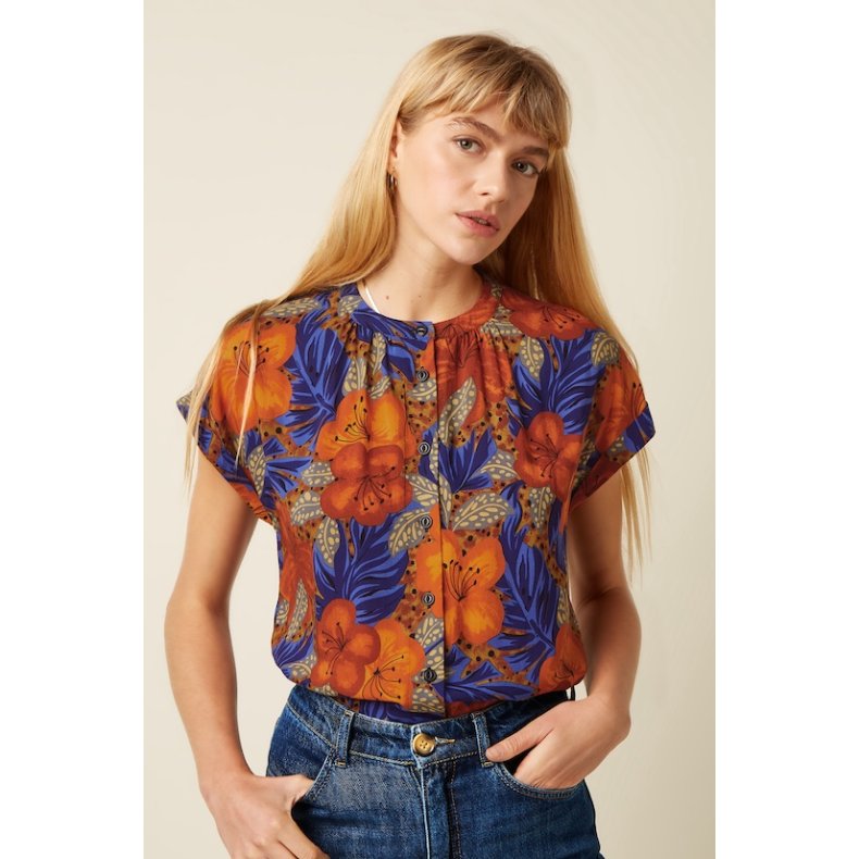 King Louie - Stella Blouse Maui - Summer Fig 