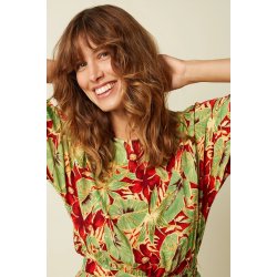 King Louie - Marika Dress Rico - Fire red 