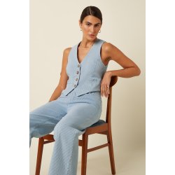 King Louie - Beatriz Pants Corner Stripe - Denim Blue