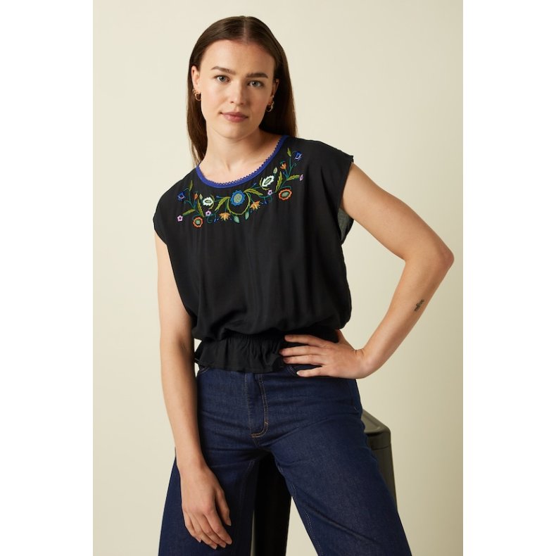 King Louie - Selly Smock Top The Lane -Black
