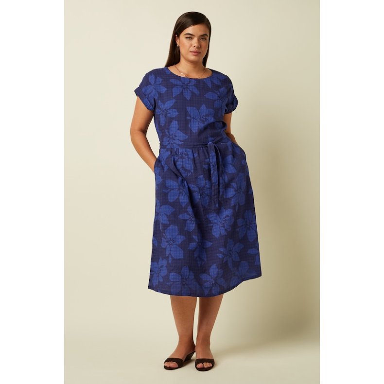 King Louie - Betty Loose Fit Dress Saline - Beacon Blue