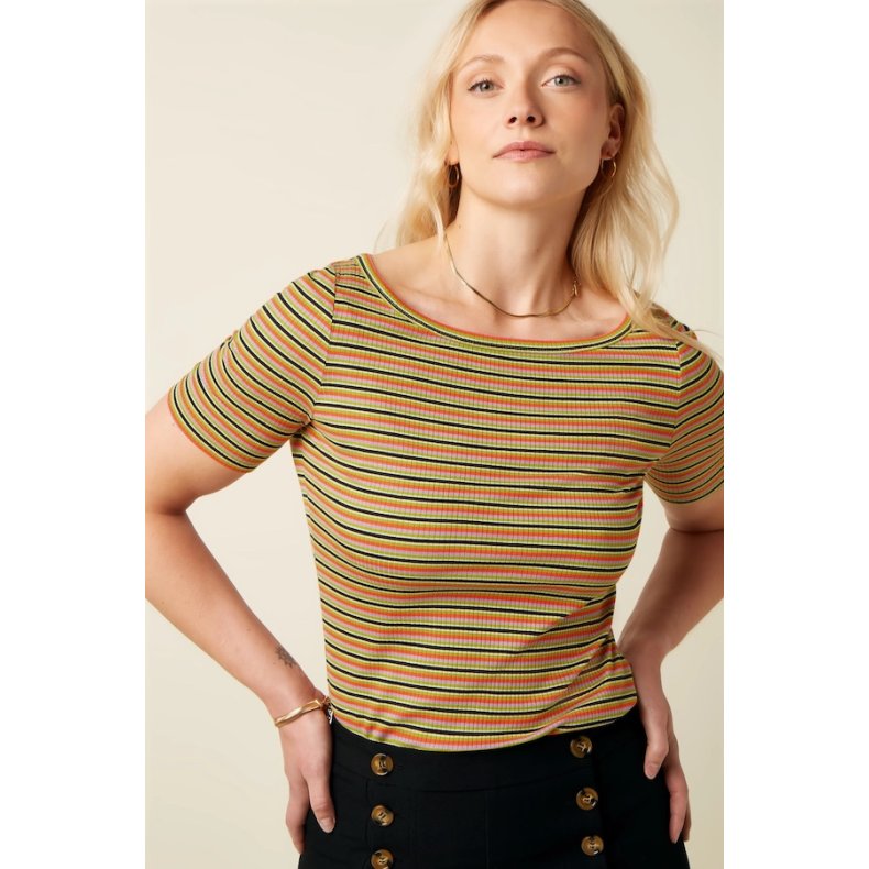 King Louie - Lili Tee Mistral Stripe - Green Envy