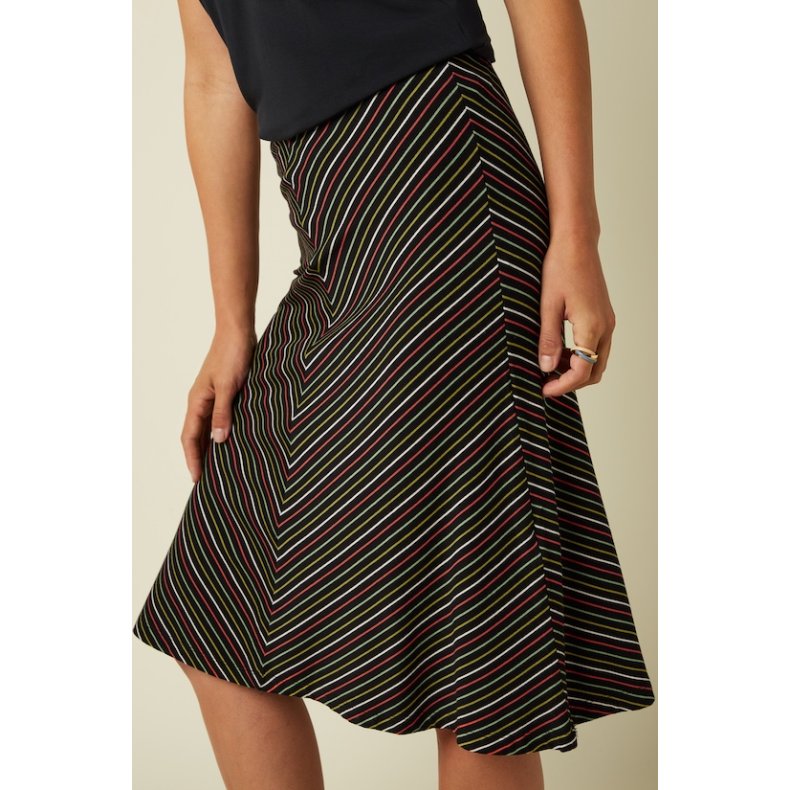 King Louie - Juno Panel Skirt Menchini Stripe - Black