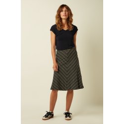 King Louie - Juno Panel Skirt Menchini Stripe - Black
