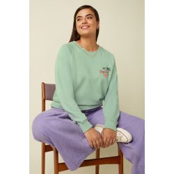 King Louie - Febe Sweater Peachy - Cameo Green - mamelukken -sweatshirt