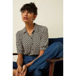 King Louie - Carina Blouse Laguna - Black - mamelukken