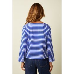 King Louie - Boatneck Top Britney Stripe - Amparo Blue
