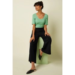 King Louie - Border Palazzo Cropped Pants - Black