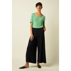 King Louie - Border Palazzo Cropped Pants - Black