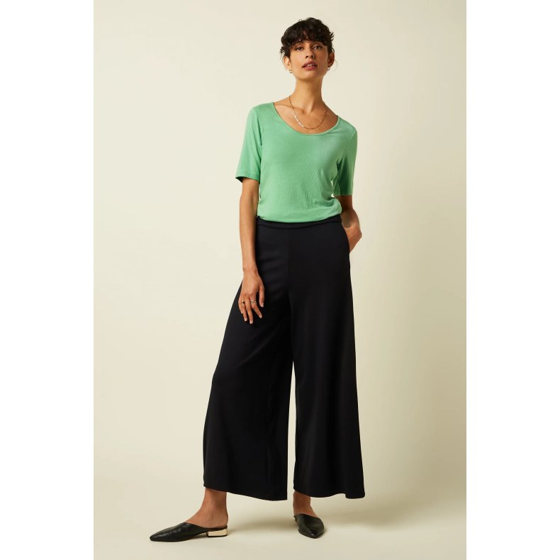 King Louie - Border Palazzo Cropped Pants - Black