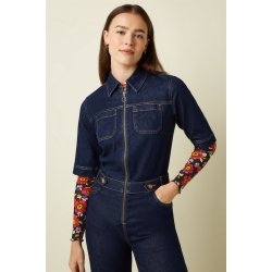 King Louie - Zip Jumpsuit Onyx Denim - Deep Blue 