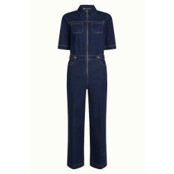King Louie - Zip Jumpsuit Onyx Denim - Deep Blue 