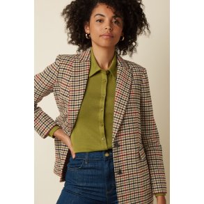 King Louie - Tula Blazer Basso Check - Marzipan