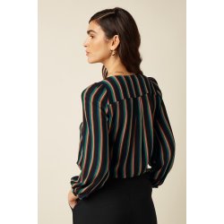 King Louie - Erin Blouse Harley Stripe - Black
