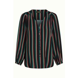 King Louie - Erin Blouse Harley Stripe - Black